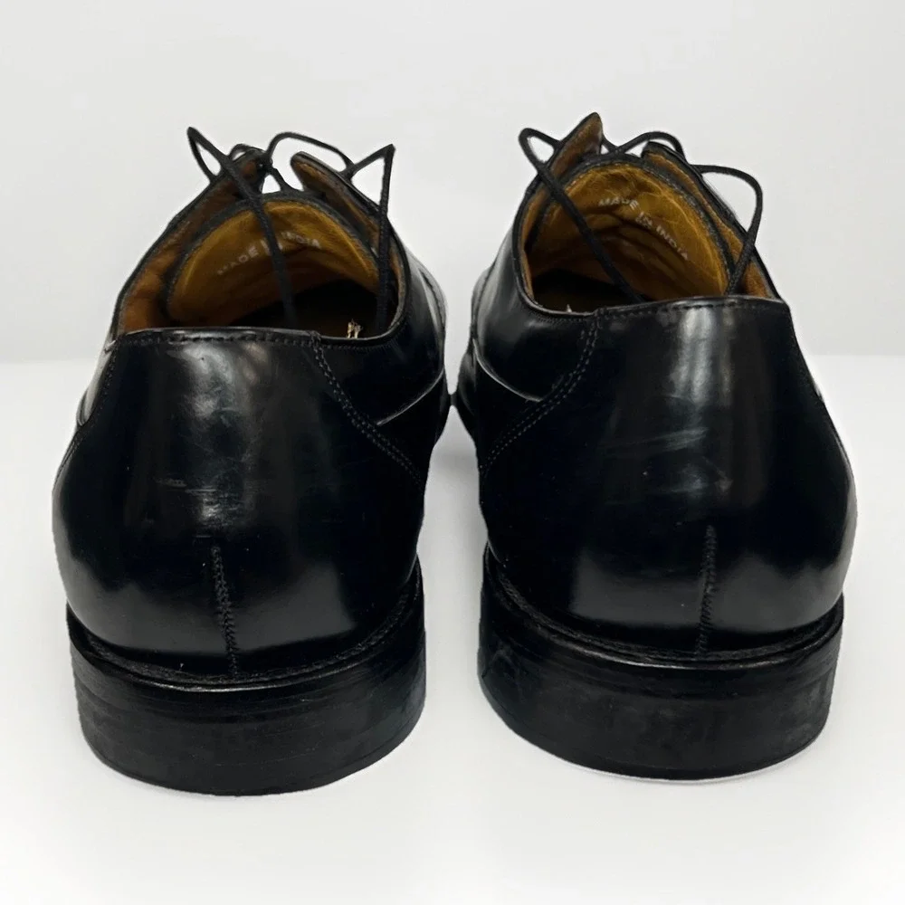 BOSTONIAN Classics First Flex Leather Cap Toe Shiny Black Oxfords Men's 11.5M